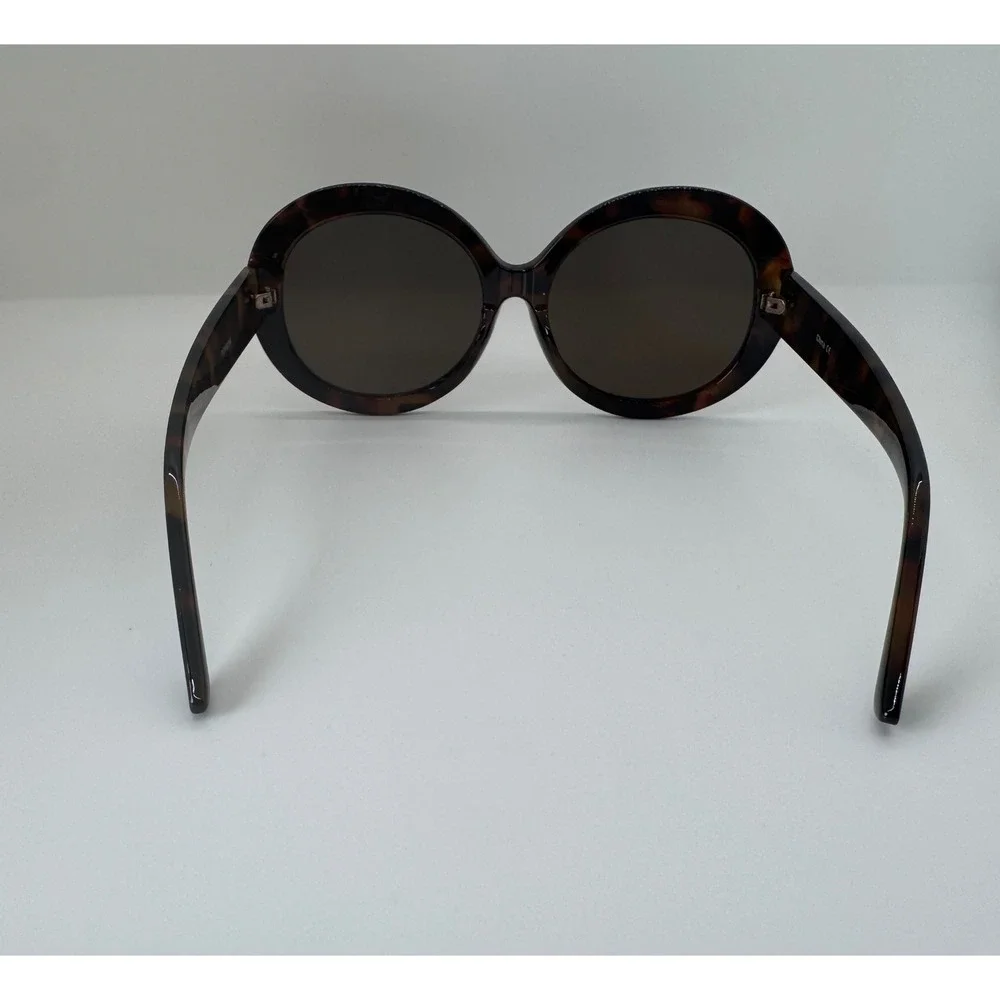 Oversized Round Tortoiseshell Sunglasses Retro Large Frame Brown Lens‎